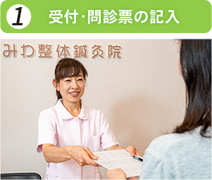 受付・問診票の記入